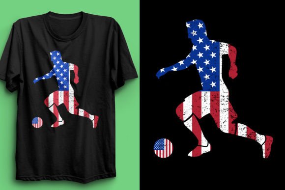 Best Football T-Shirt Design with Flag for Print On Demand Businesses