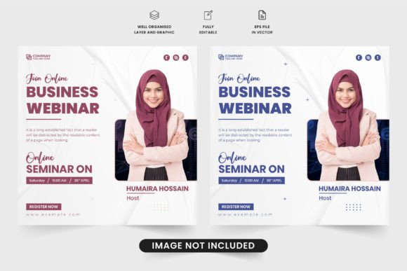 Official Seminar Webinar Template Vector
