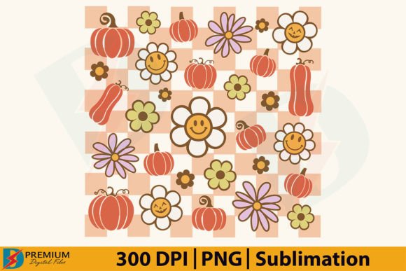 Retro Fall PNG Pumpkin Flower Smile Face: Strategic Use for Creative and Business Applications