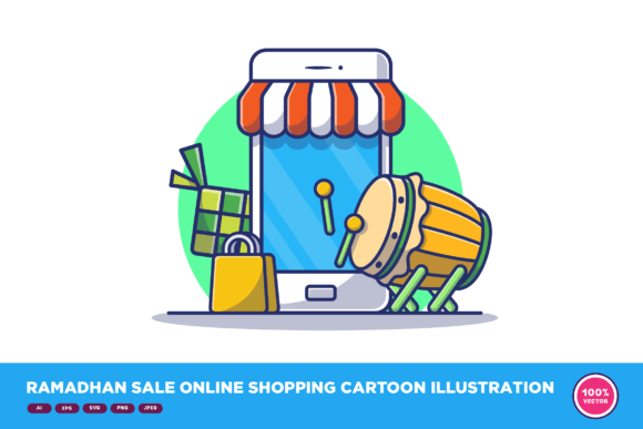 Revitalizing Digital Commerce with the Ramadhan Sale Online Shopping Cartoon